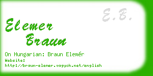 elemer braun business card